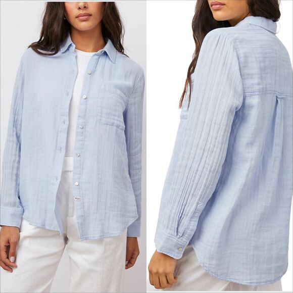 Rails Tops - Rails Ellis Shirt Size XL Bluebell Cotton Gauze Lightweight Classic